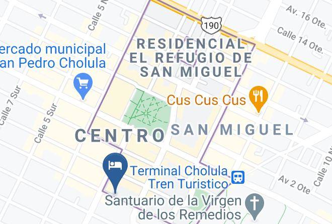 San Pedro Cholula - Hotel Nochebuena Maps