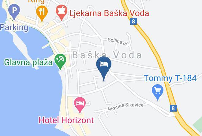 Baska Voda - Hotel Noemia Maps