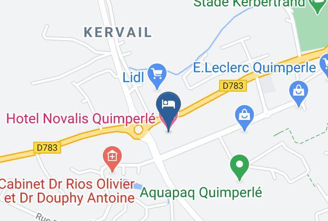 Finistere - Hotel Novalis Quimperle Maps