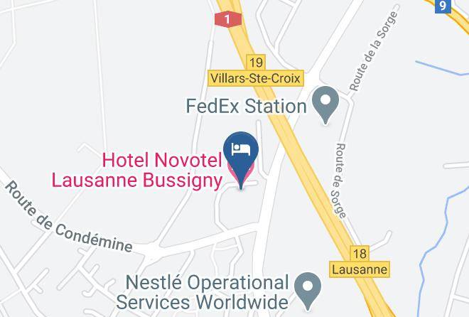 Ouest Lausannois District - Hotel Novotel Lausanne Bussigny Maps