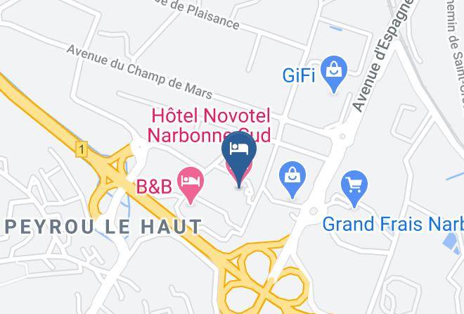 Aude - Novotel Narbonne Sud Maps