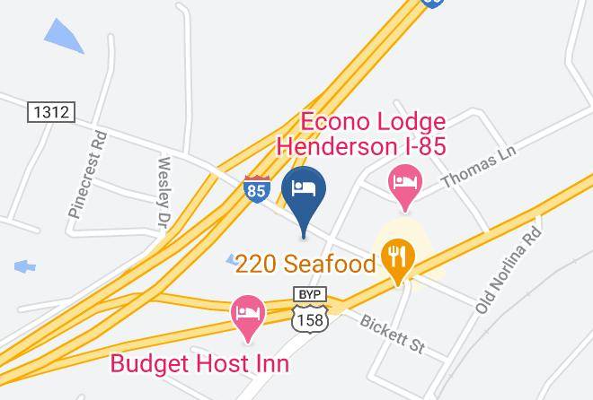 Vance - Hotel O Henderson Oxford I 85 Nc Maps