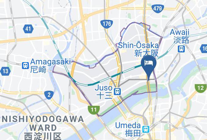 Osaka City Yodogawa Ward - Oaks Shin Osaka Hotel Maps