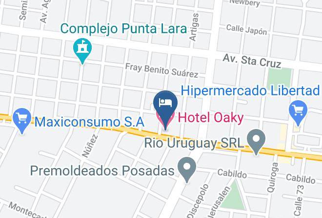Misiones City - Hotel Oaky Maps