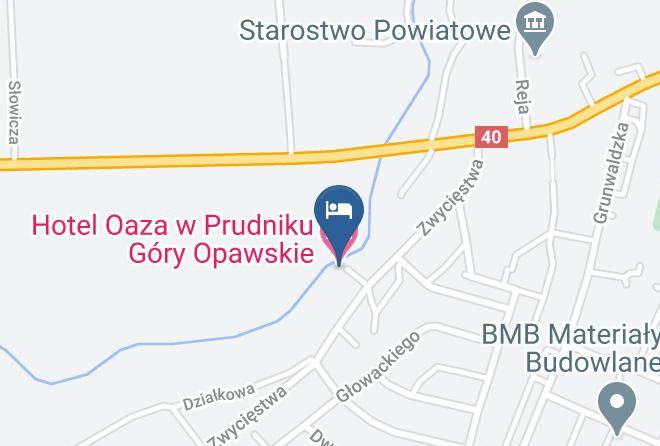 Hotel Oaza W Prudniku Gory Opawskie Map