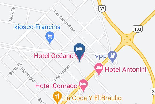 General Villegas - Hotel Oceano Maps