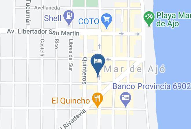 Mar Del Tuyu - Hotel Oceano Maps