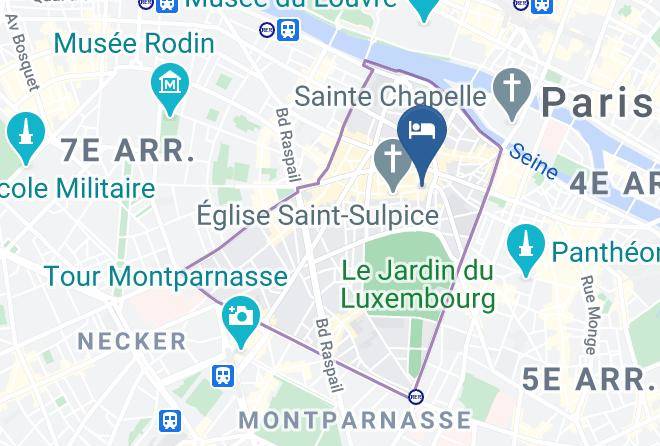 Hotel Odeon Saint Germain Map