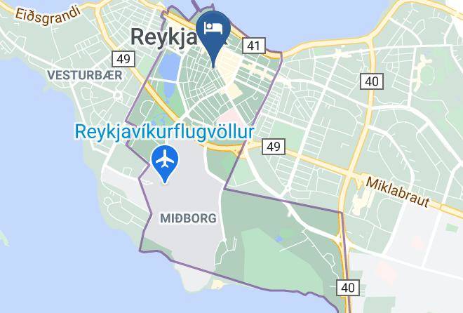 Reykjavik - Hotel Odinsve Maps