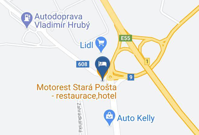 Prague East - Motorest Stara Posta Restaurace Hotel Maps