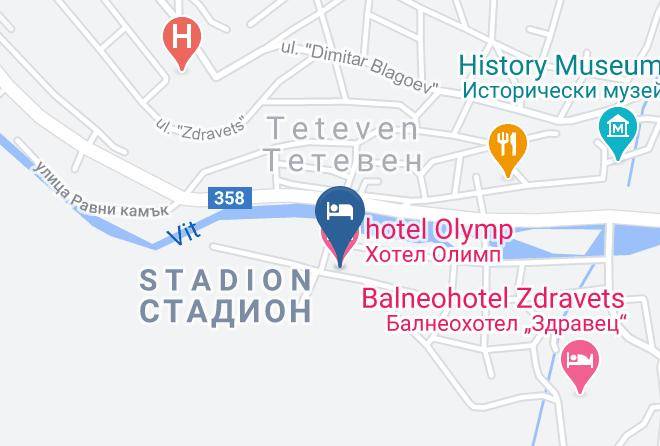 Teteven - Hotel Olymp Maps