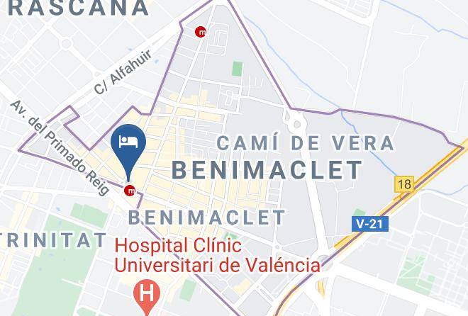 Valencia - Hotel Olympia Universidades Maps