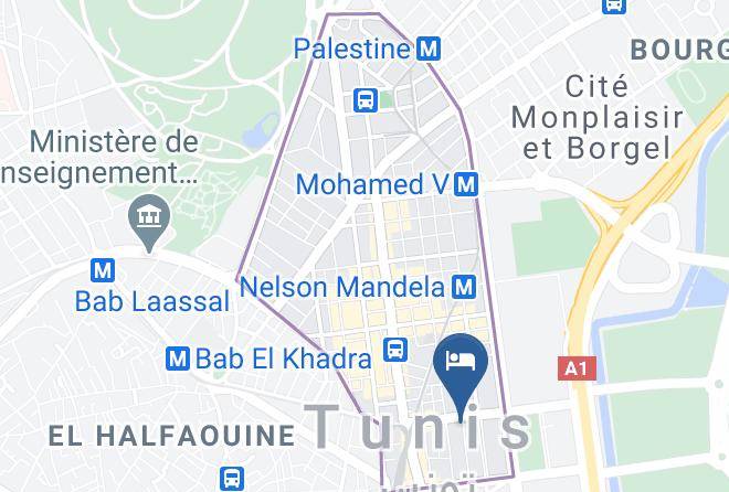 Tunis - Hotel Olympique Maps