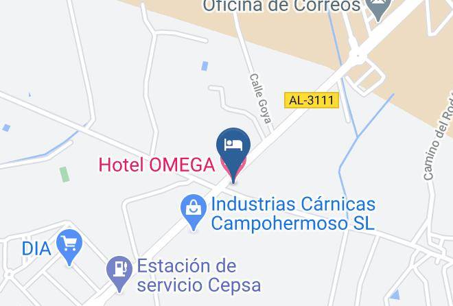 Hotel Omega Map