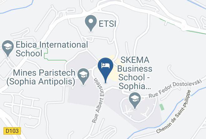 Hotel Omega Valbonne Map