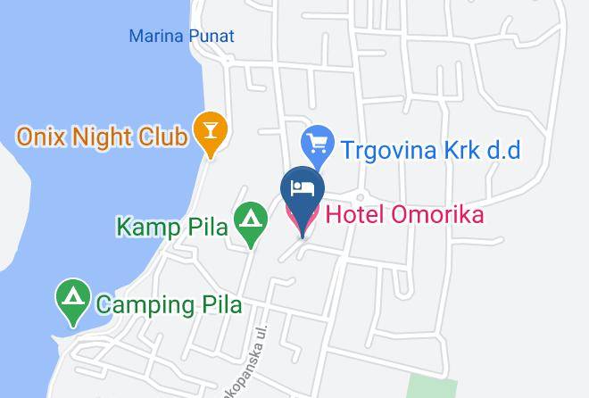 Punat - Hotel Omorika Maps