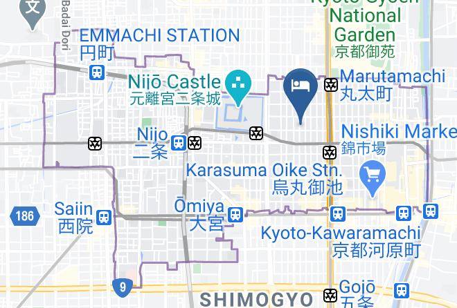 Kyoto City Nakagyo Ward - Hotel Omusubi Maps