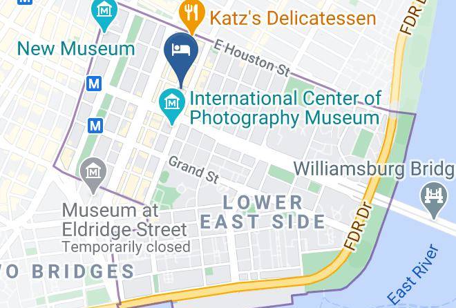 Hotel On Rivington Map