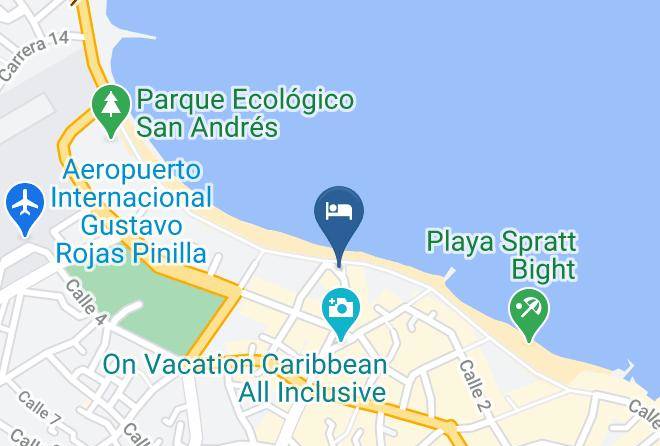 San Andres - Hotel On Vacation Blue Tone Maps