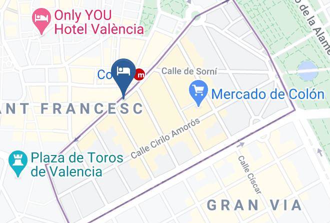 Valencia - Hotel One Shot Colon 46 Maps