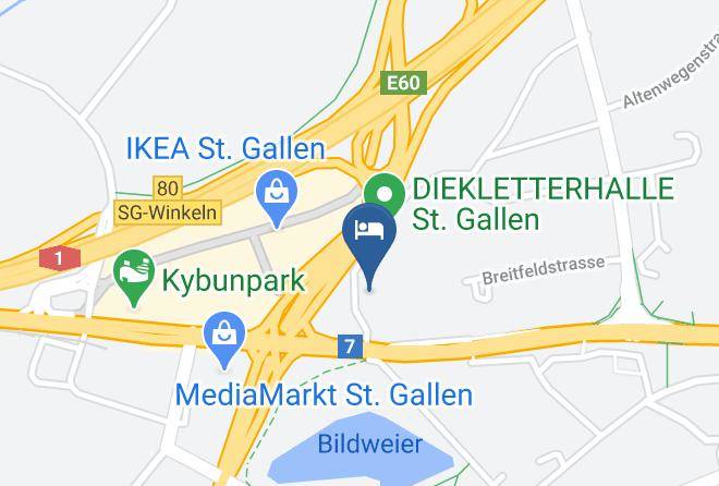 Sankt Gallen - Hotel One66 Ag Maps