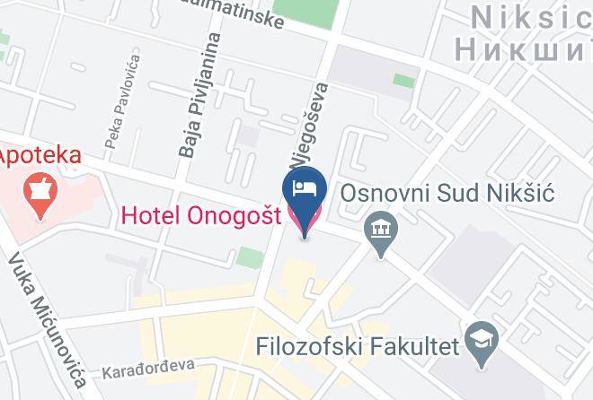 Niksic - Hotel Onogost Maps
