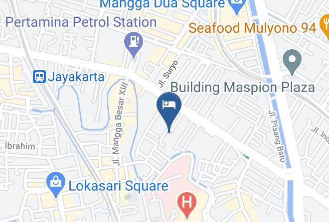 Central Jakarta - Hotel Orchardz Pangeran Jayakarta Maps