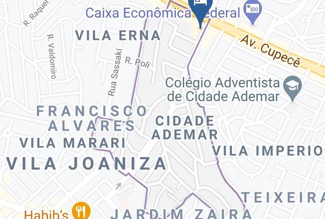 Sao Paulo Cidade Ademar - Hotel Organza Maps