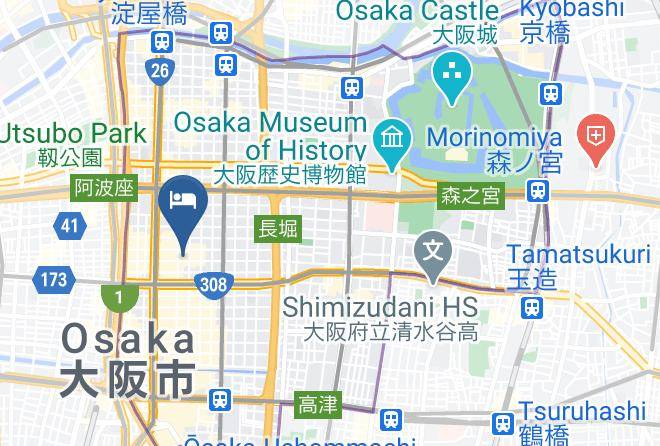 Osaka City Chuo Ward - Hotel Oriental Express Osaka Shinsaibashi Maps