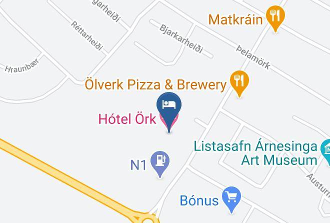 Hverageri - Hotel Ork Maps