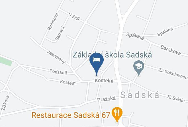 Nymburk - Hotel Ostrov Garni Maps