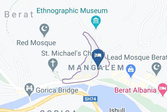 Berat - Hotel Osumi Maps