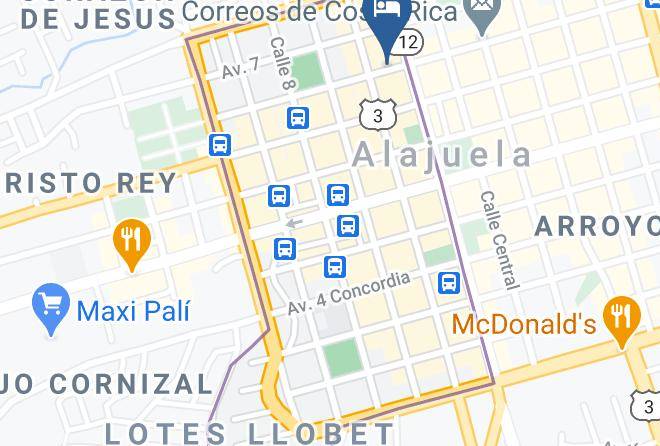 Alajuela - Hotel Pacande Maps