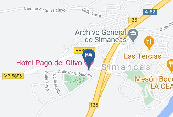 Valladolid - Hotel Pago Del Olivo Maps