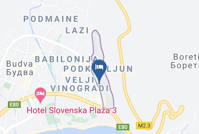 Budva - Hotel Palma Maps