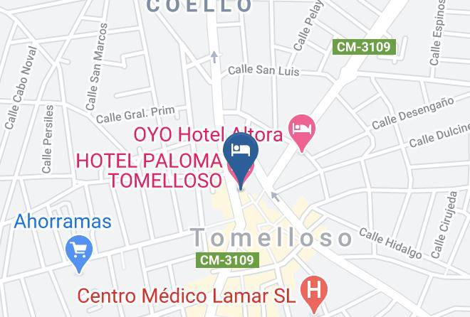 Hotel Paloma Tomelloso Map