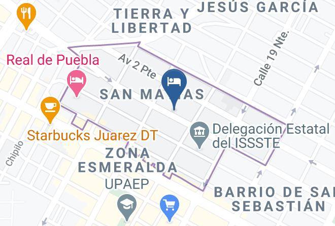 Puebla Barrio San Matias - Hotel Panamerican Maps