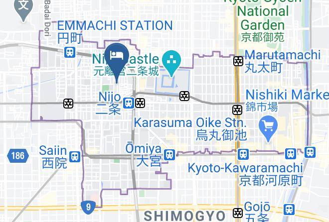 Kyoto City Nakagyo Ward - Hotel Pangea Nijo Maps