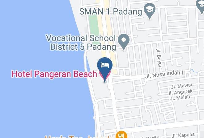 Kota Padang - Hotel Pangeran Beach Maps