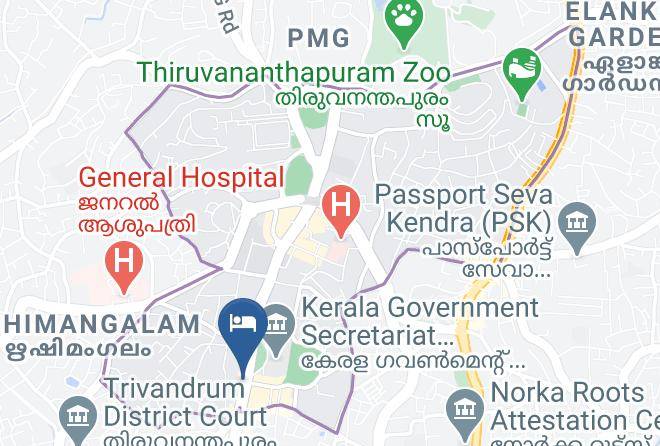 Trivandrum - Hotel Pankaj Maps