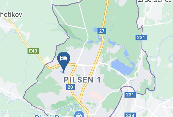 Pilsen - Hotel Panorama Maps