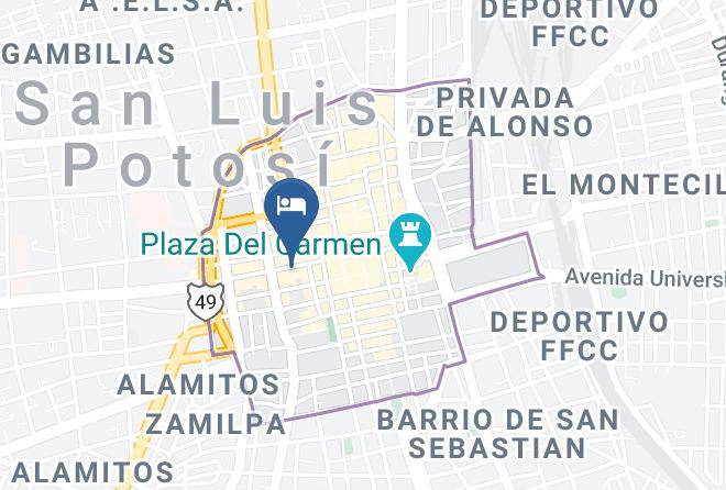 San Luis Potosi Old Town - Hotel Panorama Maps