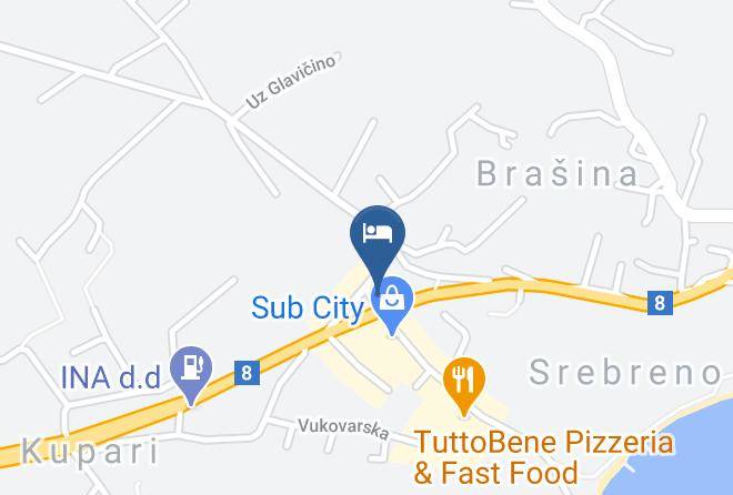 Hotel Pansion Srebreno Map