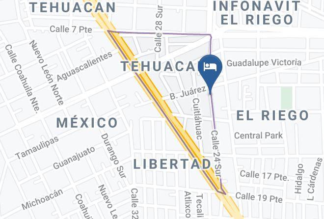 Tehuacan - Hotel Papagallo Maps