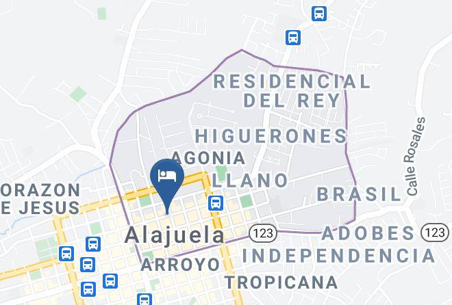 Alajuela - Hotel Paradise Alajuela Maps