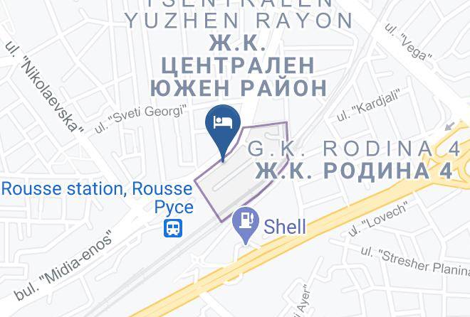 Ruse Zhk Tsentralen Yuzhen Rayon - Hotel Paradise City Ruse Maps