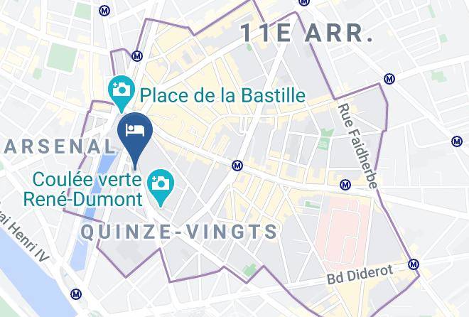 Hotel Paris Bastille Map