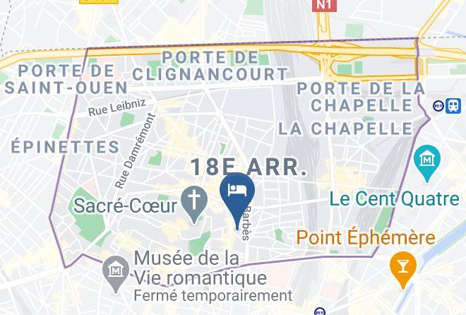 Hotel Paris Montmartre Map
