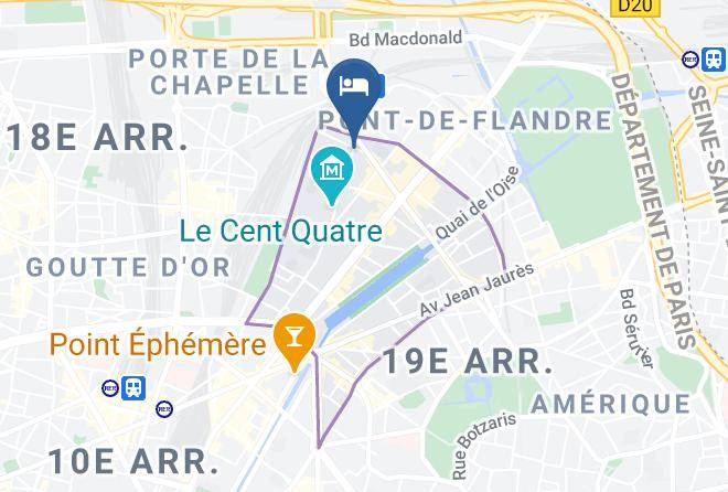 Paris - Hotel Paris Villette Maps