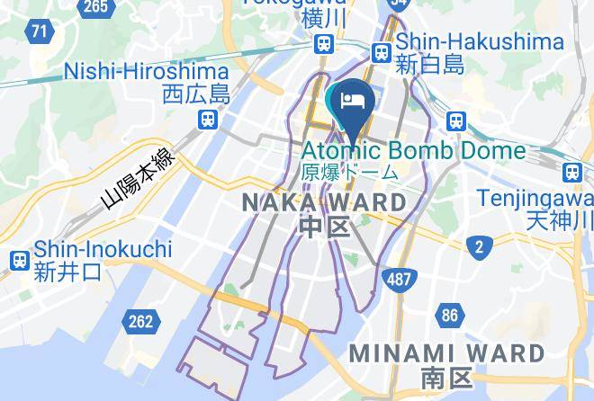 Hiroshima City Naka Ward - Hotel Park Side Hiroshima Peace Park Maps